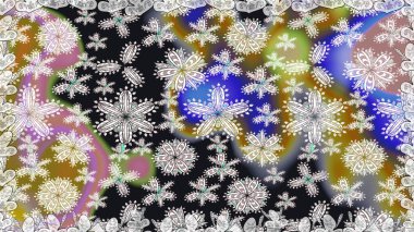 Çiçek buketleriyle klasik tarzda kusursuz desenler. Gri renklerde. Raster illüstrasyonu.