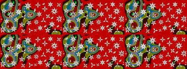 Raster deseni. Organik elementler. Botanik çizim kalıbı. Suluboya etkisi.