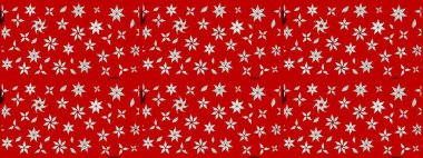 Düz Çiçek Elementleri Tasarımı. Raster Illustrasyon 'daki Çiçek Deseni' nin son moda çizimi. Güzel kumaş deseni. Renkli Yaz Teması çizim şablonu.