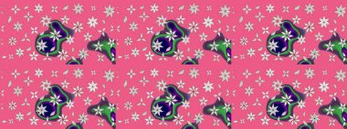 Nazikçe, güzel çiçek arkaplanı. Çiçekli karalama şeklinde Raster çiçek deseni. Pembe ve nötr renkte çiçekler.