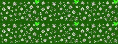 Eskiz arkaplan modeli. Raster - stok. Suluboya, elle çizilmiş. Vadinin çiçekleri yeşil ve nötr renklerde.