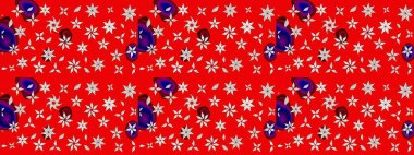 Nazik, narin çiçek arkaplanı. Çiçekli karalama şeklinde Raster çiçek deseni. Kırmızı ve nötr renkte çiçekler.