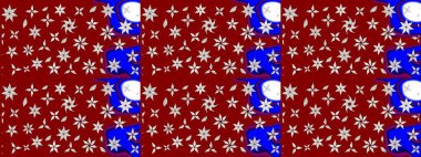 Kırmızı ve nötr renklerde çiçekler. Raster illüstrasyonu. Küçük çiçekte sevimli çiçek deseni var..