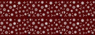 Kırmızı ve nötr renklerde çiçekler. Raster illüstrasyonu. Çiçek süslemeli çizim deseni.