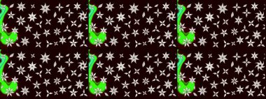 Siyah ve nötr renklerde çiçekler. Çiçekli karalama şeklinde Raster çiçek deseni. Nazik, narin çiçek arkaplanı.