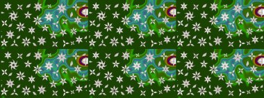 Düz Çiçek Elementleri Tasarımı. Yazdır. Güzel eskiz şekli. Renkli Yaz Temalı eskiz kalıbı. Güzel kumaş deseni. Raster çiçekli arka plan.