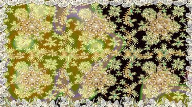 Lüks, kraliyet ve Viktorya dönemi konsepti. Raster klasik barok çiçeksiz altın desenli. Tarafsız renklerdeki altın desenler ve altın elementler. Süsleme.