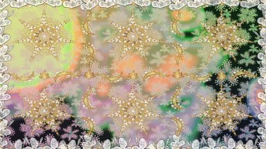 Klasik raster sarısı, kusursuz desen. Çiçek süsü kumaş deseni, cam, çiçek desenli altın elementli, nötr renklerde metal..