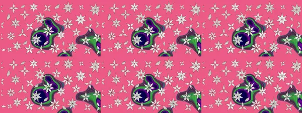 Nazikçe, güzel çiçek arkaplanı. Çiçekli karalama şeklinde Raster çiçek deseni. Pembe ve nötr renkte çiçekler.