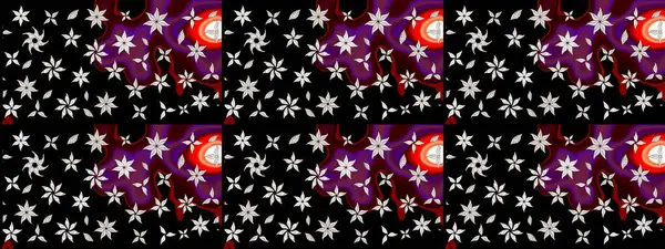 Küçük çiçekteki sevimli çiçek deseni. Yumuşak, yaz çiçekleri siyah ve nötr renklerde. Raster deseni. Raster illüstrasyonu.