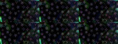 Sevimli çiçek raster deseni. Siyah renkli çiçekler. Renkli Bahar Teması eskiz kalıbı. Düz Çiçek Elementleri Tasarımı.