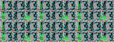 Mavi renkte etnik çiçeklerle kusursuz bir desen. Raster Çiçek İllüstrasyon Şirin Tekstil.