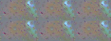 Tekstil, kumaş, kapaklar, duvar kağıtları, baskı, naylon, koleksiyon defteri, örgü, dekupaj için güzel bir eskiz. Küçük gri ve bej renkli, çiçekli, oldukça eski bir bez çanta deseni. Millefleurlar.