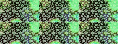 Çiçek desenli eskiz, yaz çiçekleri. Düz Çiçek Elementleri Tasarımı. Yeşil renkli çiçekler. Renkli Bahar Teması çizim şablonu.