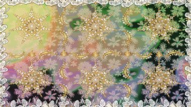 Kusursuz oryantal klasik altın desen. Tarafsız renklerde altın tekrarlayan elementler içeren Raster soyut arkaplanı.