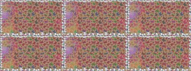 Davetiye, kart ve parmak izi için basit kadınsı bir model. Raster illüstrasyonu. Bej arka planda kelebek. Kusursuz..