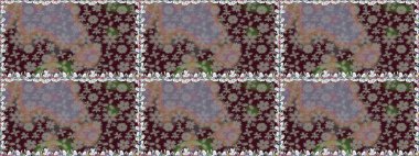 Raster illüstrasyonu. Tekstil ya da kitap kapakları, imalat, duvar kağıtları, baskı, hediye paketi ve yapıştırma kitabı için çiçeksiz arka plan. Küçük ölçekli çiçeklerdeki basit sevimli desen.