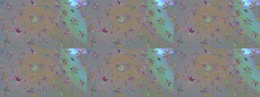 Eskiz arkaplan modeli. Gri ve bej renkli yapraklı yabani çiçekler. Suluboya, elle çizilmiş. Raster illüstrasyonu.