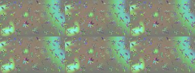 Çiçek deseni. Flower eskiz arka planı. Şatafatlı bahar bahçesi dokusu. Raster illüstrasyonu.