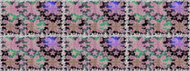 Güzel kumaş deseni. Bahar Tema Dikişsiz desen arka plan rengi. Raster çizimde sorunsuz çiçek desenli. Düz çiçek öğeleri tasarım.