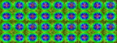 Renkli arka planda izole tatlı kar taneleri. Kar taneli yeşil, mavi ve mor renkler. Raster illüstrasyonu.