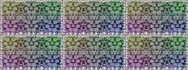 Çiçekli karalama şeklinde Raster çiçek deseni. Raster illüstrasyonu. Nazikçe, rengarenk bahar çiçekleri.