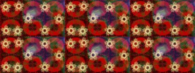 Kar tanesi süsü Raster illüstrasyonu. Güzel süs eşyası. Kahverengi, kırmızı ve yeşil renkli kar tanesi süsü. Kar taneleri izole edildi.