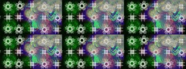 Kar taneleri deseni. Raster illüstrasyonu. Raster kar taneleri arka planda. Soyut kar taneleri arkaplanda izole edilmiş düz dizayn. Kar tanesi renkli desen.