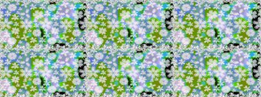 Raster - stok. Kusursuz bir arka plan modeli. Suluboya, elle çizilmiş. Tarafsız renklerde vadinin çiçekleri.