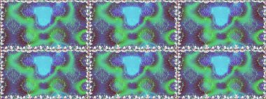 Yeşil renkte zarif çiçek buketi suluboya. Raster illüstrasyonu. Düz Çiçek Elementleri Tasarımı. Renkli Bahar Teması Kusursuz Arkaplan.