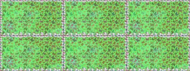 Kumaş, Tekstil, Baskı ve Davetiye için arka plan. Raster illüstrasyonu. Yeşil arka planda kelebek olan kusursuz desen.