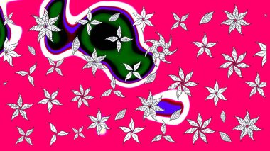 Mor renkte çiçekler. Çizim çiçek deseni duvar kâğıdı olarak kullanılabilir. Raster illüstrasyonu.