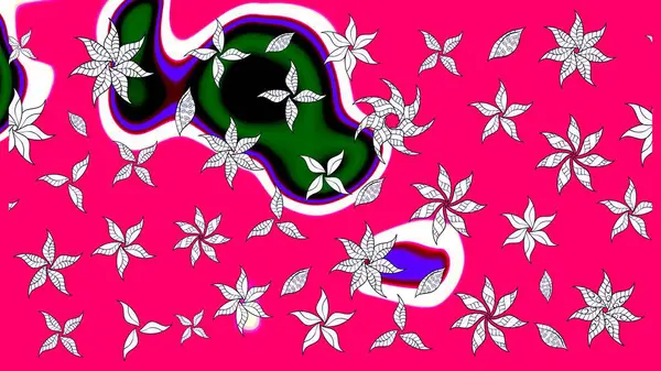 Mor renkte çiçekler. Çizim çiçek deseni duvar kâğıdı olarak kullanılabilir. Raster illüstrasyonu.