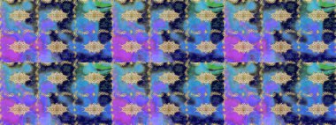 Klasik klasik klasik arka plan. Geleneksel oryantasyon süsü. Klasik Raster altın desenini çiz. Altın elementlerle mavi renklerde altın desen.