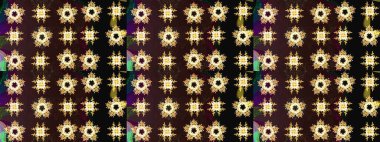 Kahverengi renkli şirin tekstil. Çiçek duvar kâğıdı. Çiçek arkaplan. Renkli çizim kalıbı. Raster illüstrasyonu.