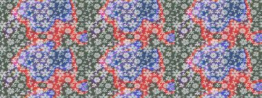 Çiçek açan parlak kolaj çiçekleri nötr. Çiçekli zambakların eskiz geçmişi. Çiçek tasarımı için inanılmaz kolaj cennet tarzı..