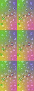 Hoş bir çiçek geçmişi var. Güzel kumaş deseni. Raster illüstrasyonu. Küçük çiçekte çizim deseni.