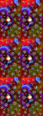 Doğal kozmetik ürünleri, parfüm, çiçekçi dükkanı için bahar ihalesi tasarımı. Kahverengi ve kırmızı lale çiçekli Raster eskiz deseni. Paket kağıdı için en iyisi. Karşılama ya da düğün geçmişi olarak kullanılabilir.