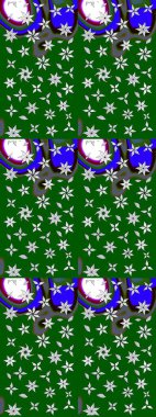 Yeşil ve nötr renklerde manzaralı çiçek deseni. Sevgililer günü ve tebrik kartı konsepti için şık bir davetiye. Çiçek kompozisyonu, el boyası, hassas şablon. Üst görünüm, yumuşak biçim.