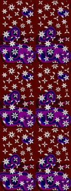 Kırmızı ve kahverengi renkte güzel çiçekli eskiz deseni, suluboya çiçek deseni, duvar kağıdı, kart ya da kumaş için fayanslı. Raster..