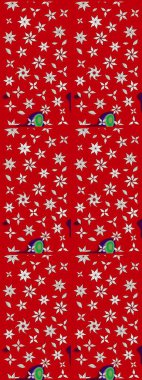 Renkli ve nötr raster çizimi. Bir sürü kırmızı ve nötr soyut çiçekli tropik eskiz deseni. Küçük çiçekte sevimli çiçek deseni var..