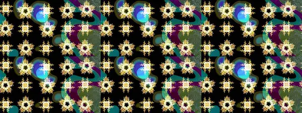 Parlak renkli fantezi çiçekleri, yapraklar, siyah renkli tomurcuklar. Suluboya el çizimi elementli çiçek çizimi deseni.