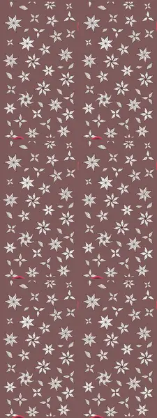 Vadinin çiçekleri kahverengi ve nötr renklerde. Çiçeksel çizim kalıbının çizimi.