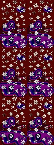 Kırmızı ve kahverengi renkte güzel çiçekli eskiz deseni, suluboya çiçek deseni, duvar kağıdı, kart ya da kumaş için fayanslı. Raster..