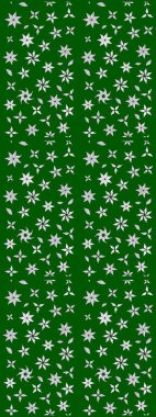 Raster deseni. Bahar çiçekli desen dallı, yeşil ve nötr renkler çiçekli siluet.