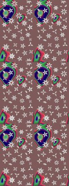 Küçük çiçekte güzel bir desen. Küçük renkli çiçekler. Çiçekli bahar çiçekleri. Motley illüstrasyonu. Moda baskıları için zarif bir şablon.