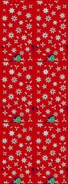 Renkli ve nötr raster çizimi. Bir sürü kırmızı ve nötr soyut çiçekli tropik eskiz deseni. Küçük çiçekte sevimli çiçek deseni var..