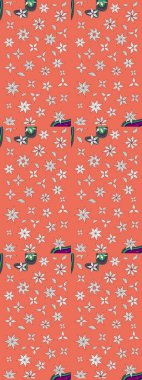 Süslü kumaş deseni. Çiçekli çiçek deseni, suluboya. Raster deseni.