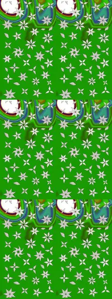 Raster illüstrasyonu. Yeşil ve nötr renklerde çiçekler. Renkli Bahar Teması eskiz kalıbı. Düz Çiçek Elementleri Tasarımı. Çiçekli çiçek deseni, suluboya..