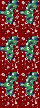 Küçük bir çiçekte eskiz deseni. Raster illüstrasyonu. Güzel kumaş deseni. Güzel çiçek arkaplanı..